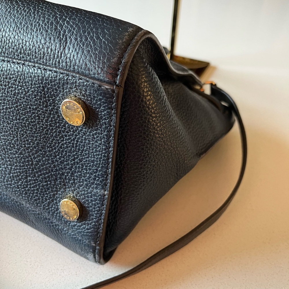 Navy Michael Kors Leather Satchel - Picture 10 of 12